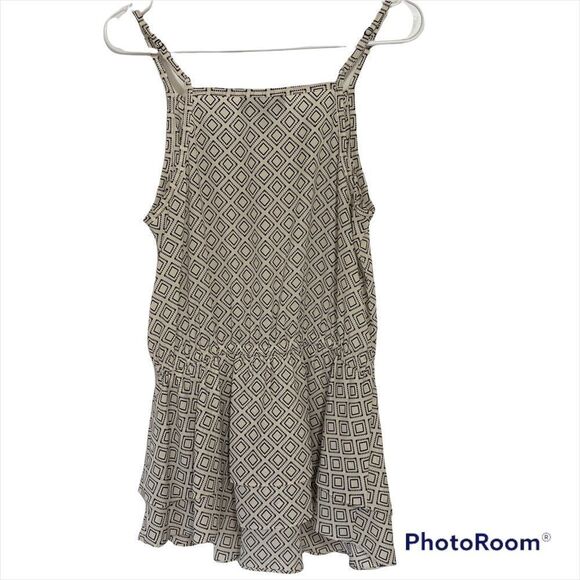 Fifteen Twenty Camisole Shell Tank Top Black/White Geometric Print Womens Small - Picture 2 of 5